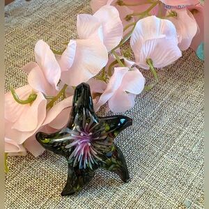Lamp Work Glass Star Fish Pendant / Glass Charms